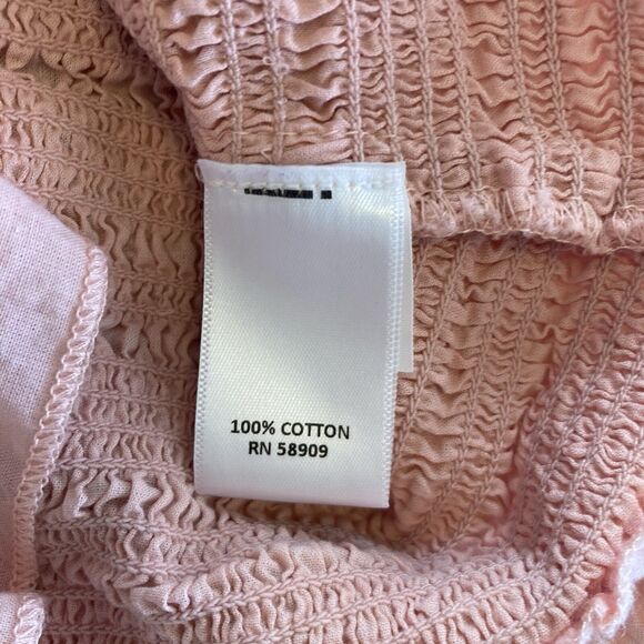 Chelsea & Violet Dress Tiered Smocked Ruffle Square Neck Pink Mini Dress Size XS - Picture 11 of 15